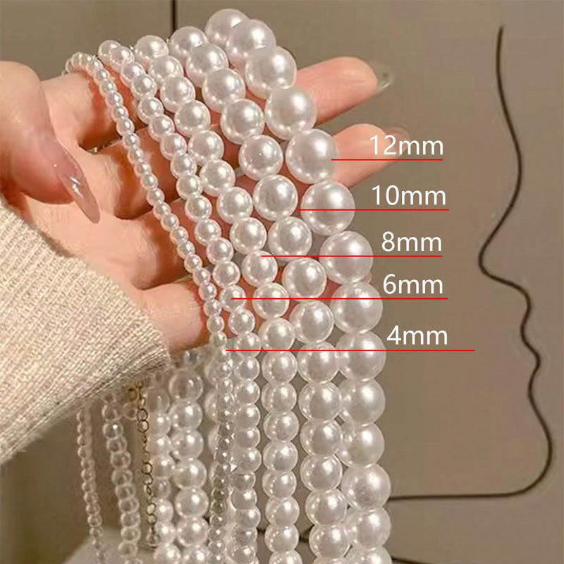 Extended Chain 8mm Pearl Necklace Chain Length 40-45cm