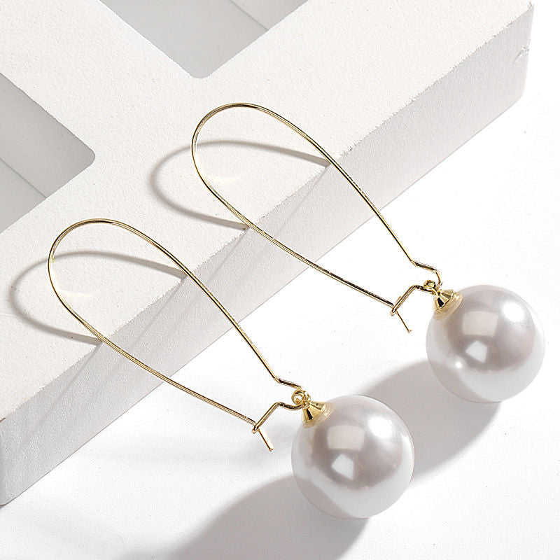 Red Pearl Charm Earrings