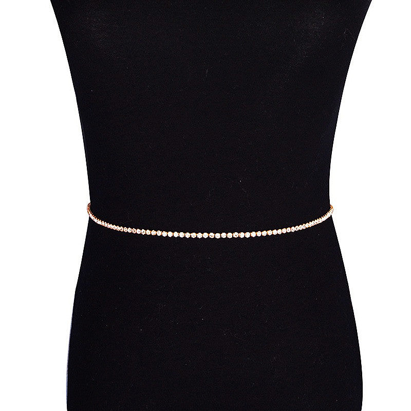 Rhinestone Butterfly Pendant Waist Chain Women Personality Versatile Body Chains