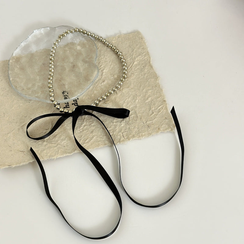 Long Bow Collarbone Chain Necklace DIY Lace up