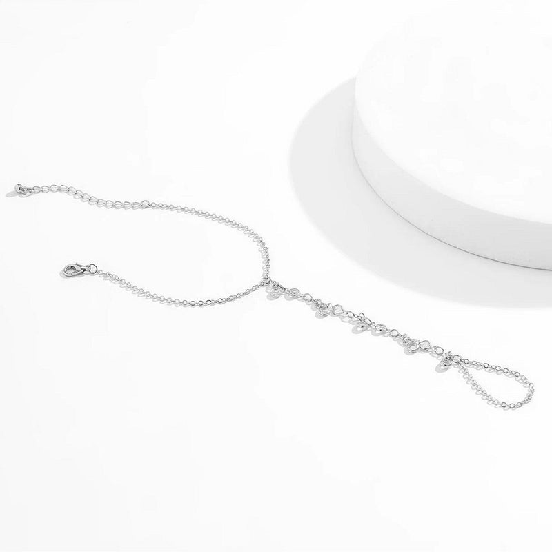 Stone Finger Chain Bracelet