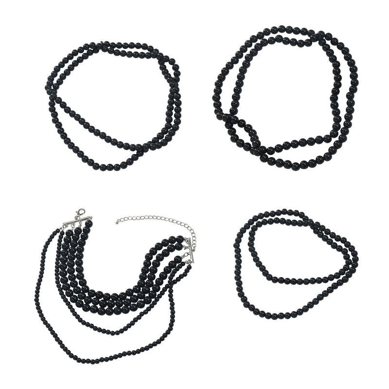 Multi-layer Long Pearl Necklace Set for Women