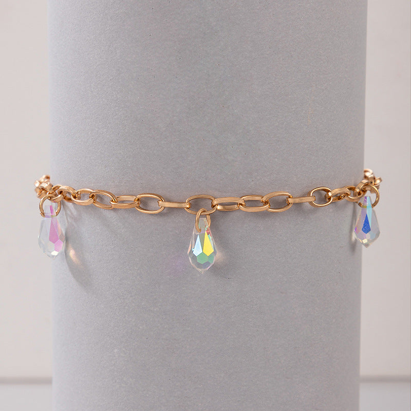 Fashion Crystal Bead Charm Anklet Jewelry