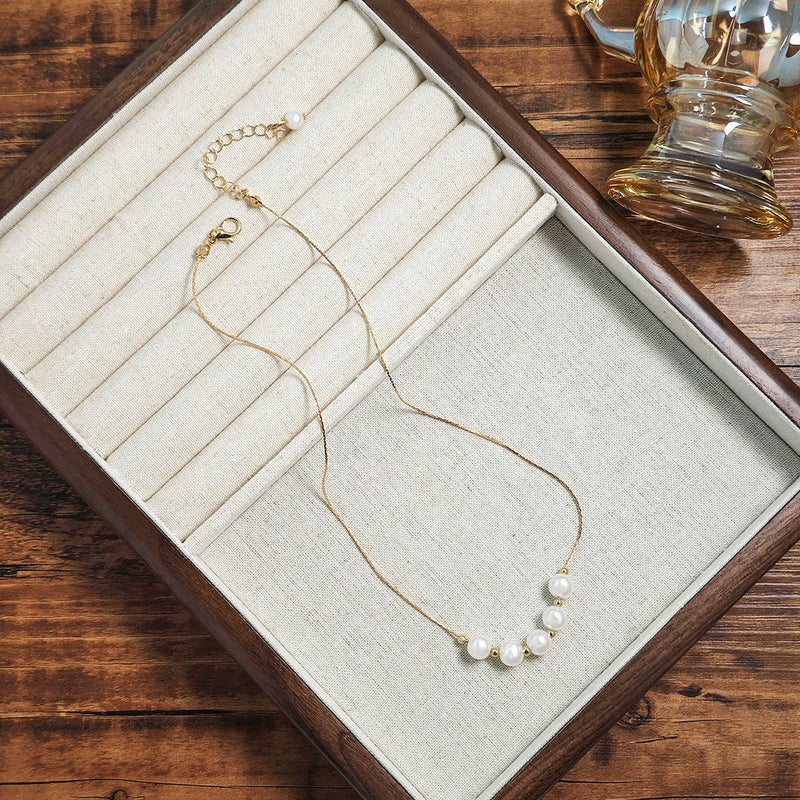 White Pearl Bridal Necklace