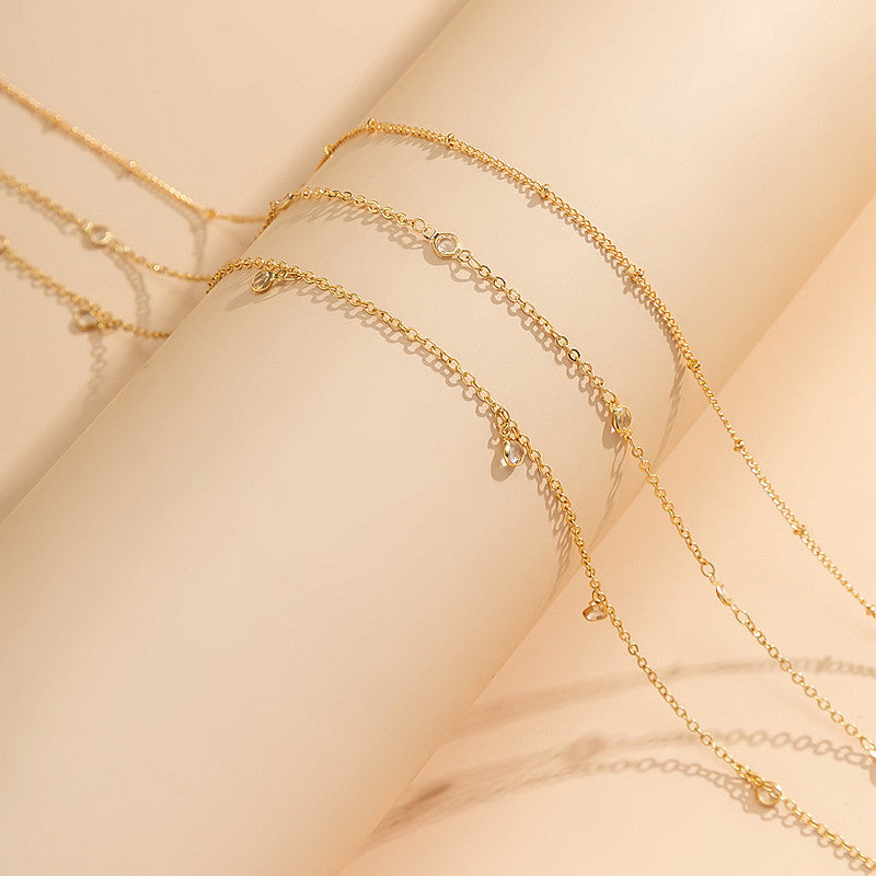 Sexy Rhinestone Double-layer Body Waist Chain