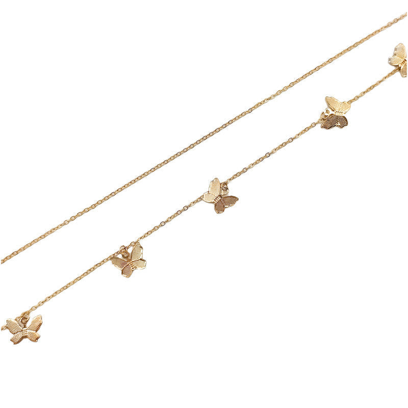 Mini Butterfly Pendant Waist Chain Elegant Waist Belly Chain