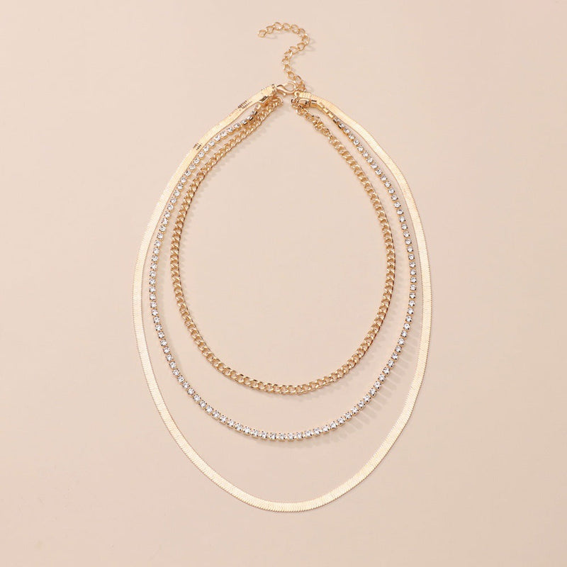 Multi-layer Layers Women Snake Chain Necklace
