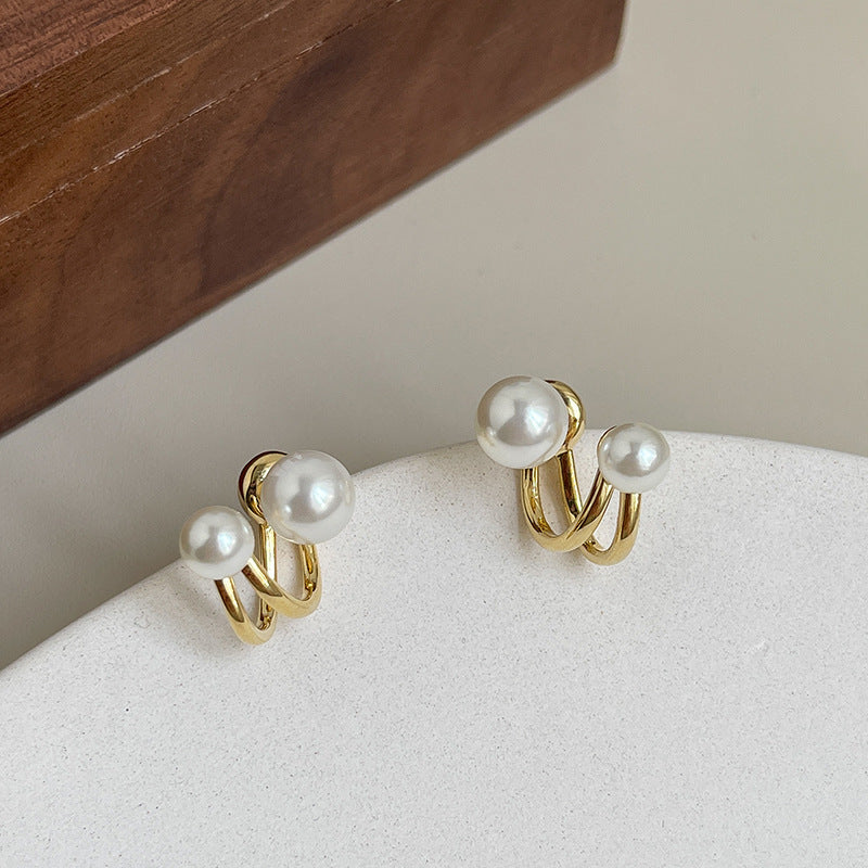 Irregular Pearls Post Earring