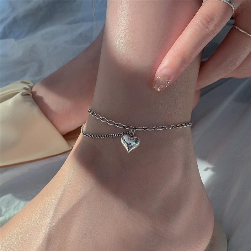 Heart charm Anklet Jewelry