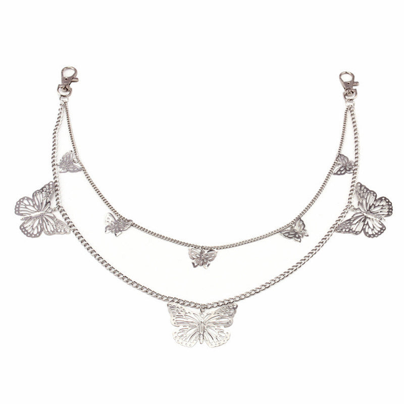 Hip Hop Butterfly Double Waist Chain