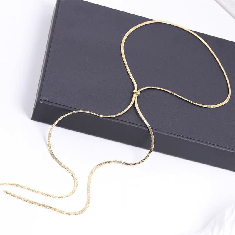 Long Pull Tassel Sweater Chain Simple Necklace