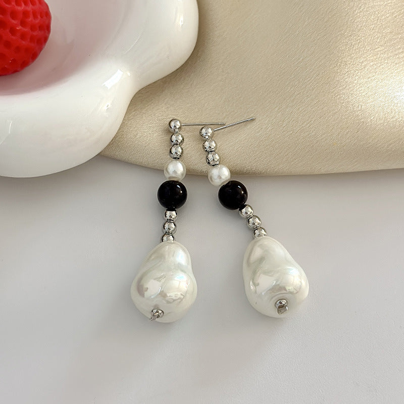 Imitation Baroque Pearl Dangle Earrings