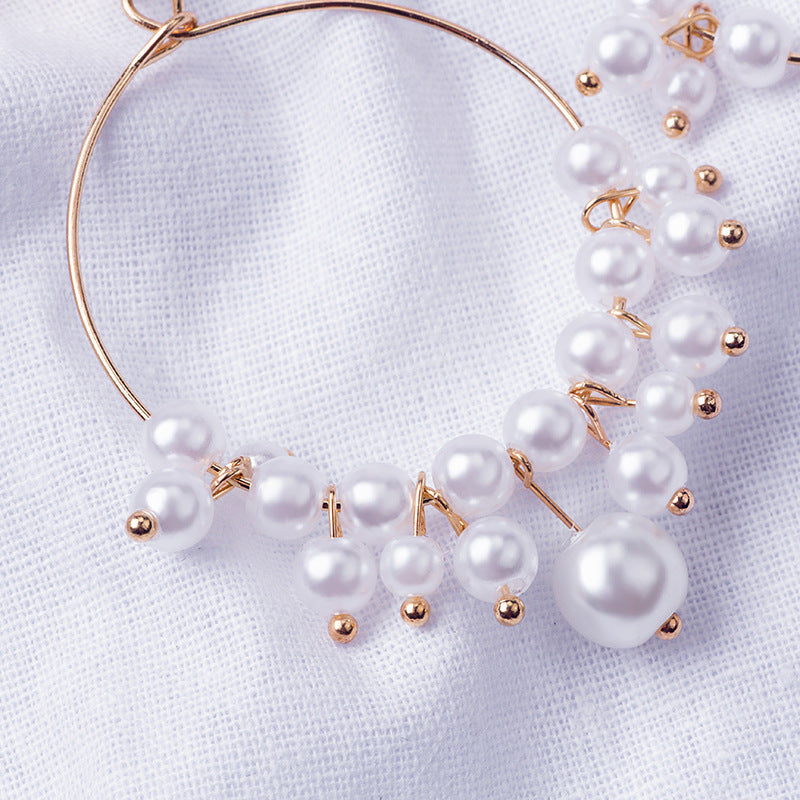 Round Handmade Pearl Earrings