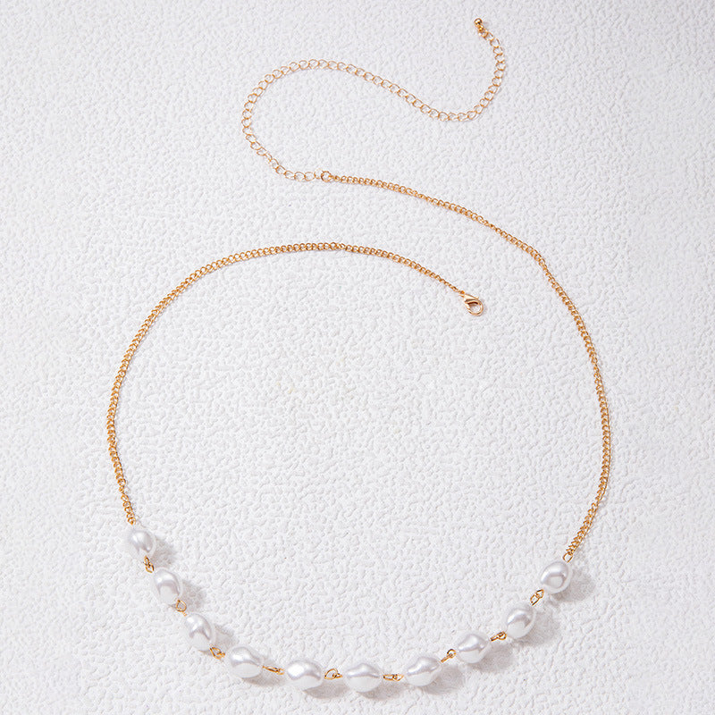Dainty Boho Pearl Beach Waist Chain