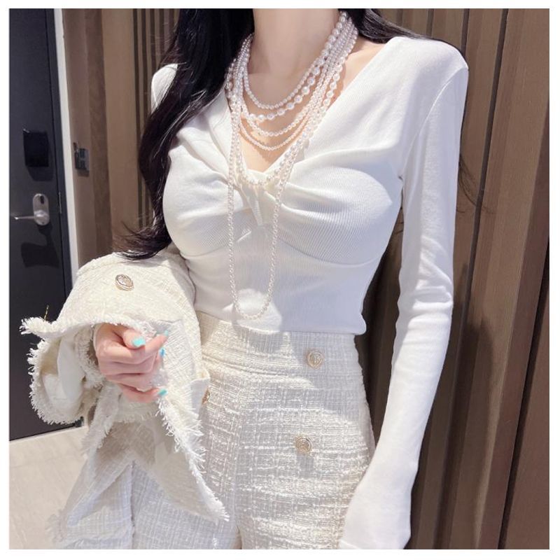 Long Beaded Layer Pearl Necklace