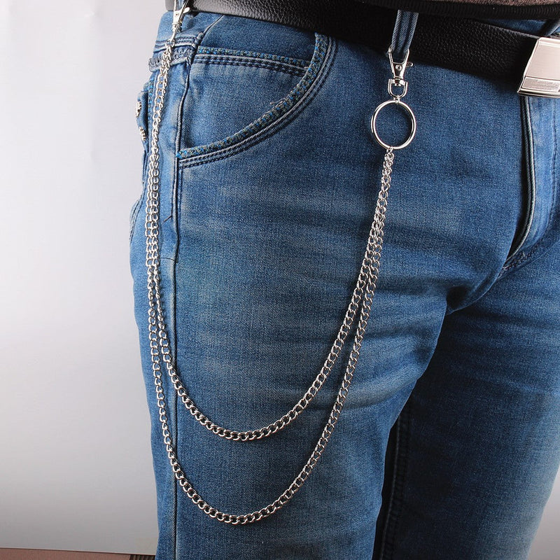 Punk Rock Style Metal Layer Trouser Chain Wallet Chain