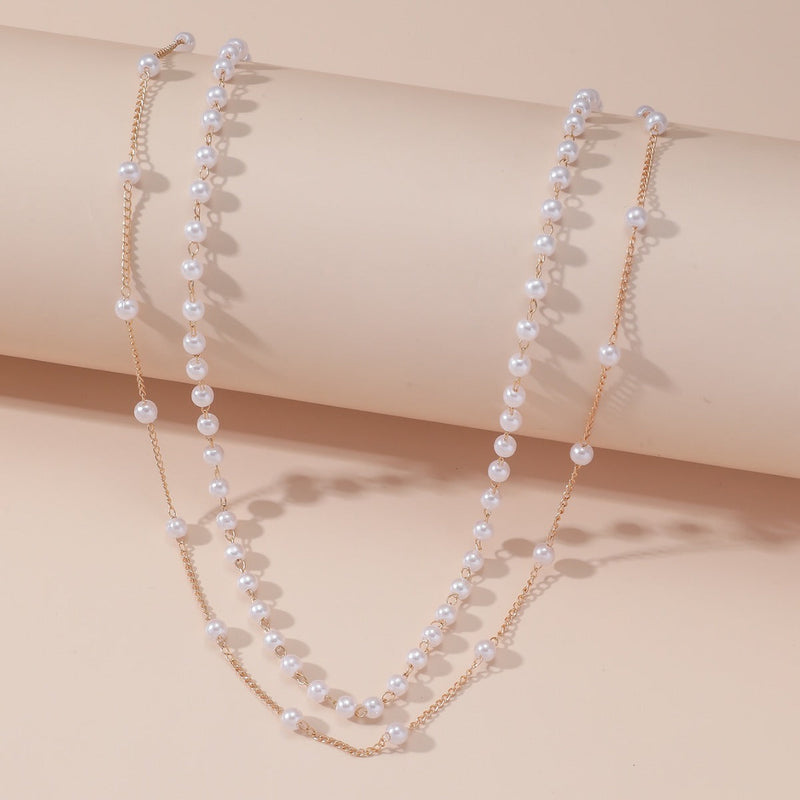 Pearl Pendant Multi-layer Necklace