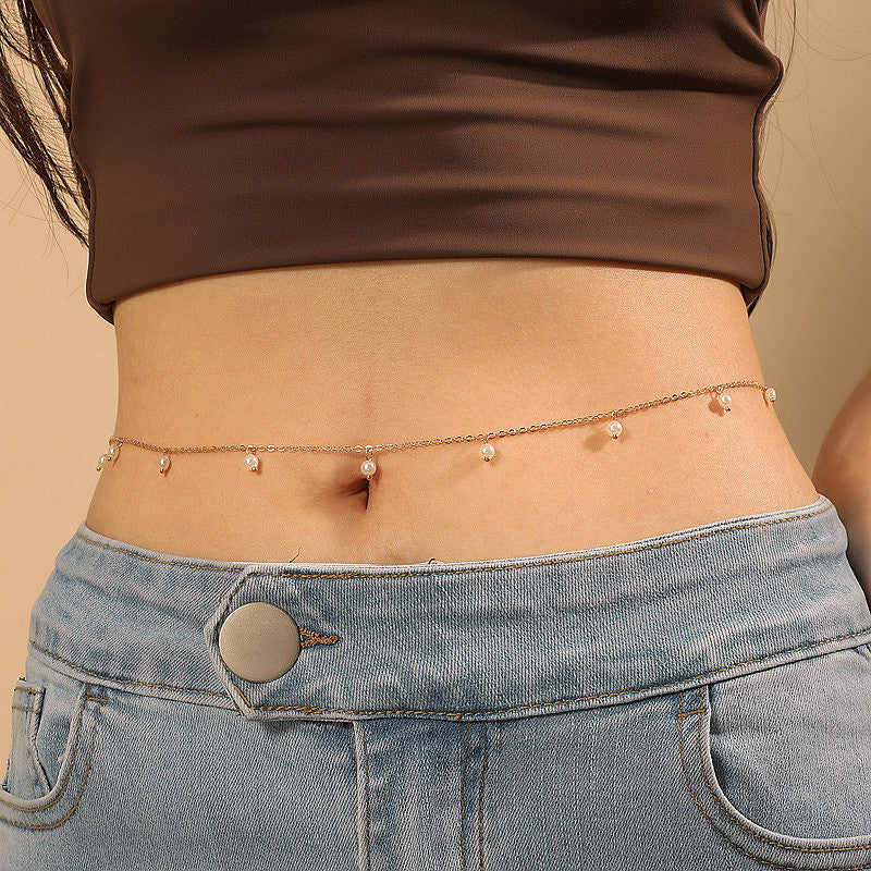 Pearl Bikini Waist Belly Body Chains