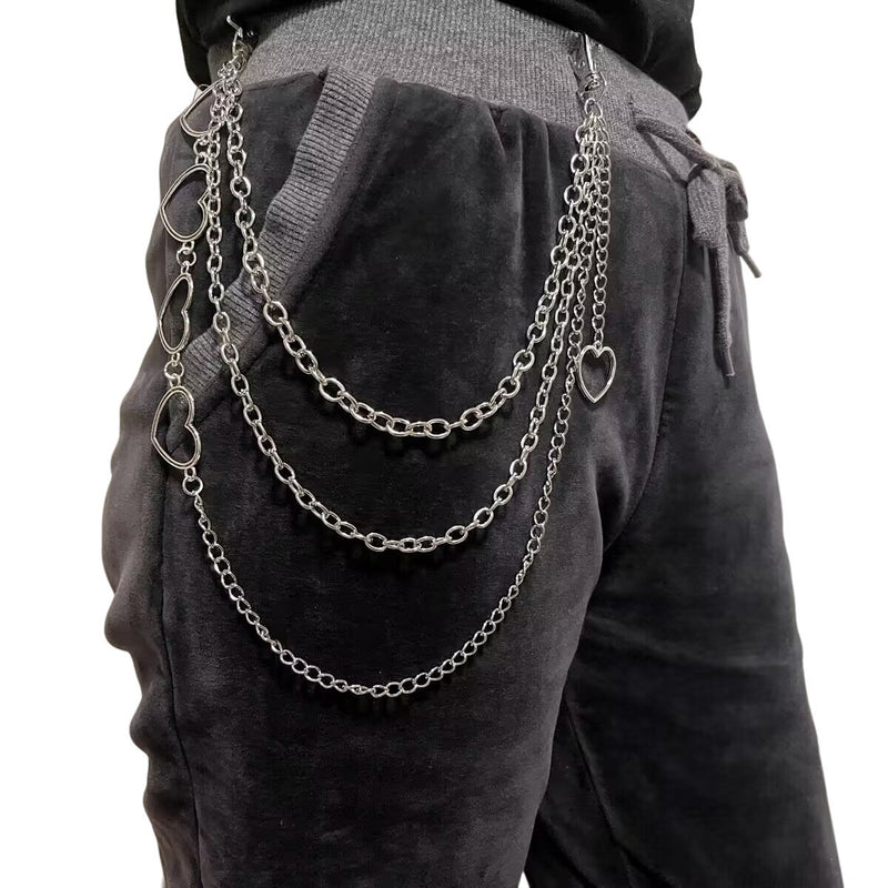 Hip Cool Metal Love Multi-layer Waist Chain