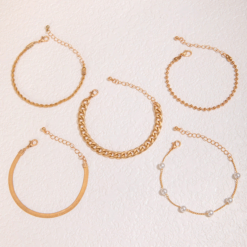 Snake Chain Twist Bracelet Set