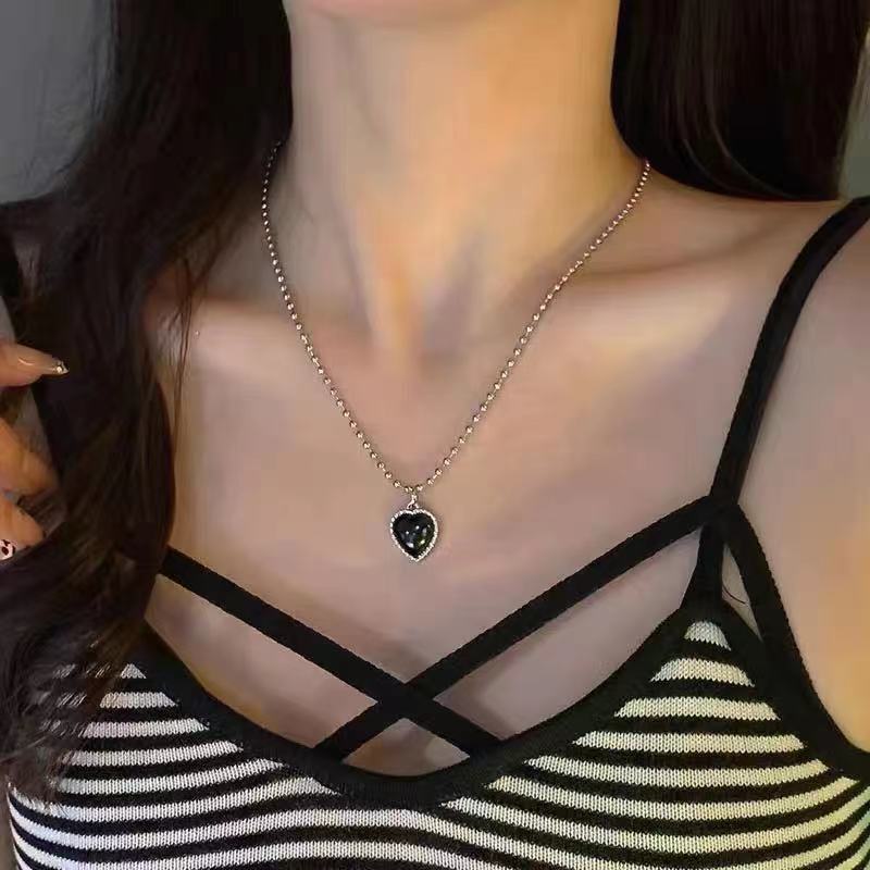 Black Love Pendant Necklace