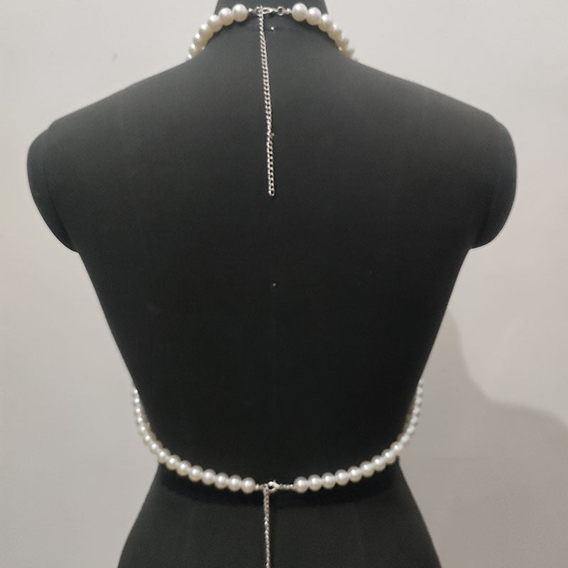 Pearl Necklace Sexy Beach Bikini Chest Chains