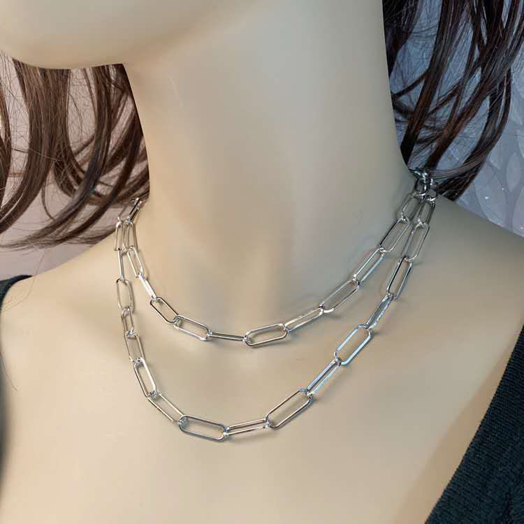 Paper Clip Link Chain Necklace