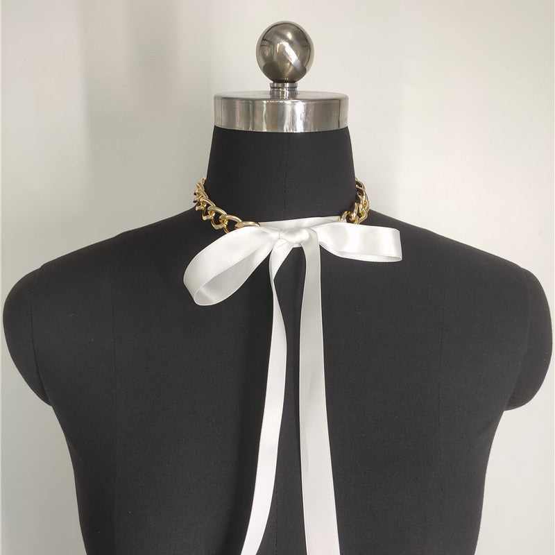 Rope Long Chain Necklace Rock Girl Choker