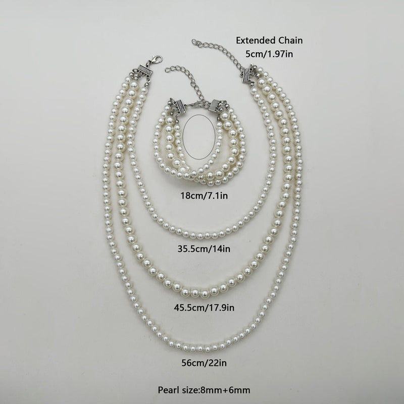 Imitation Layer Pearl Necklace for Women