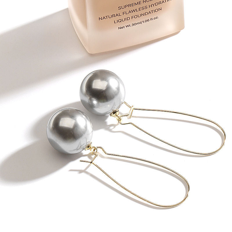 Red Pearl Charm Earrings