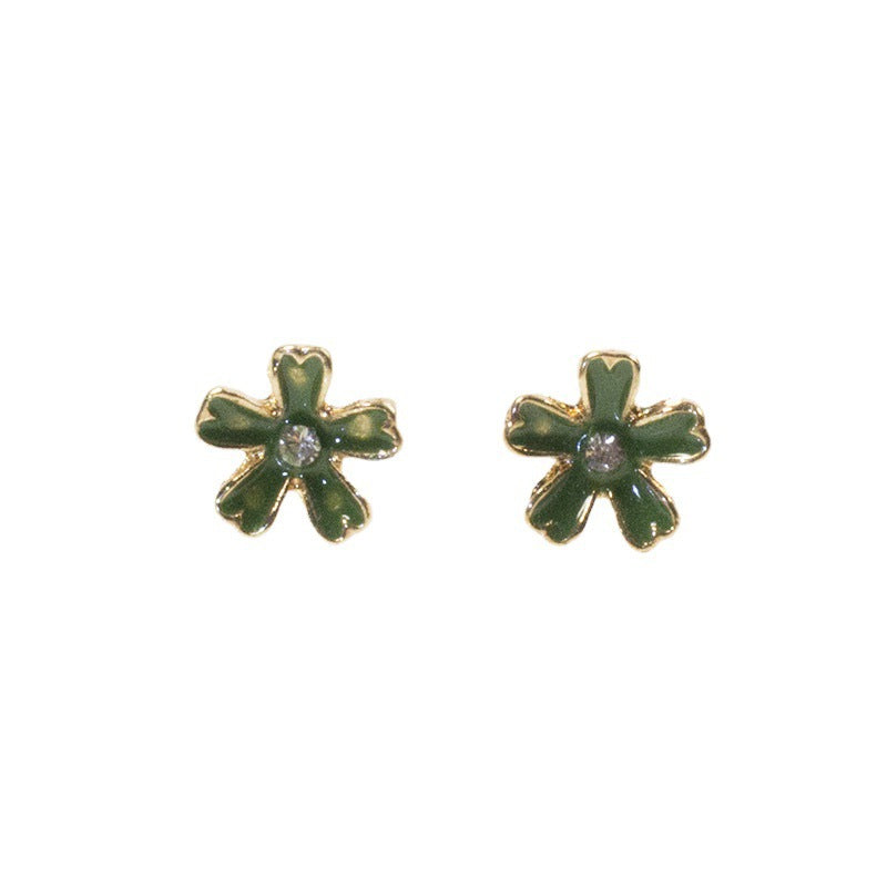 Enamel Flower Stud Earrings