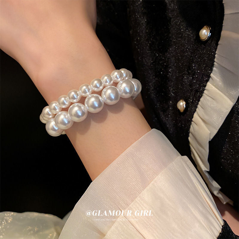 Elastic Plastic Pearl Bracelets
