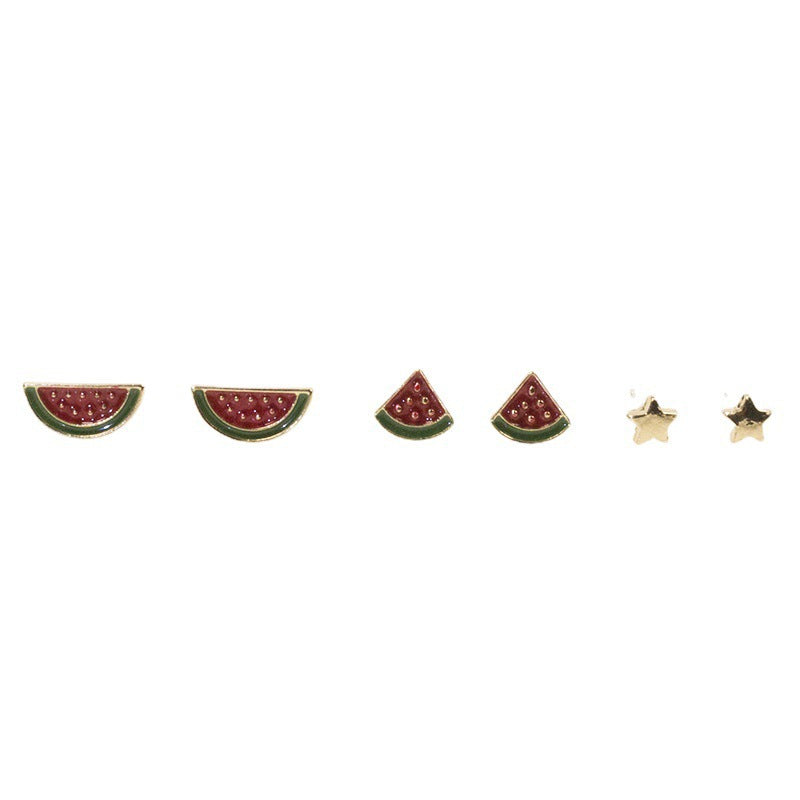 Watermelon stud earrings set