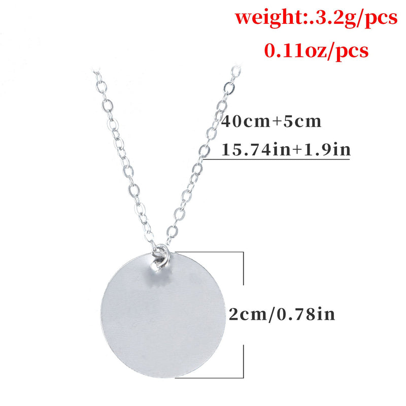 Disc Charm Pendant Necklace
