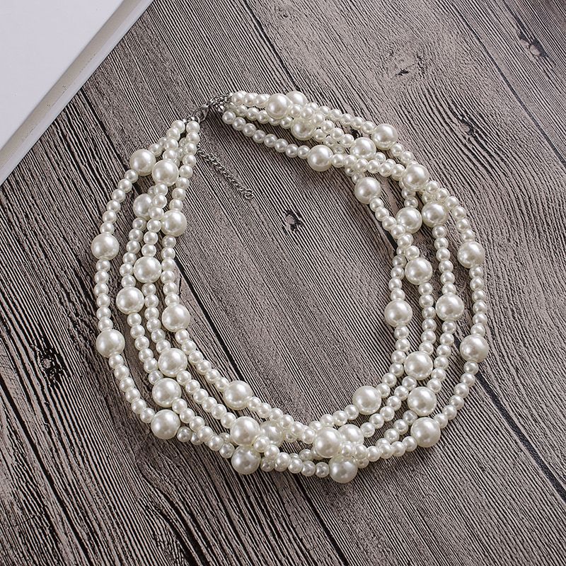 Exaggerate Elegant Layer Pearl Royal Necklace