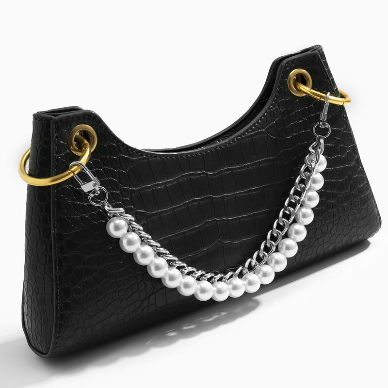 Pearl Purse Chain Short Handle Bag Strap