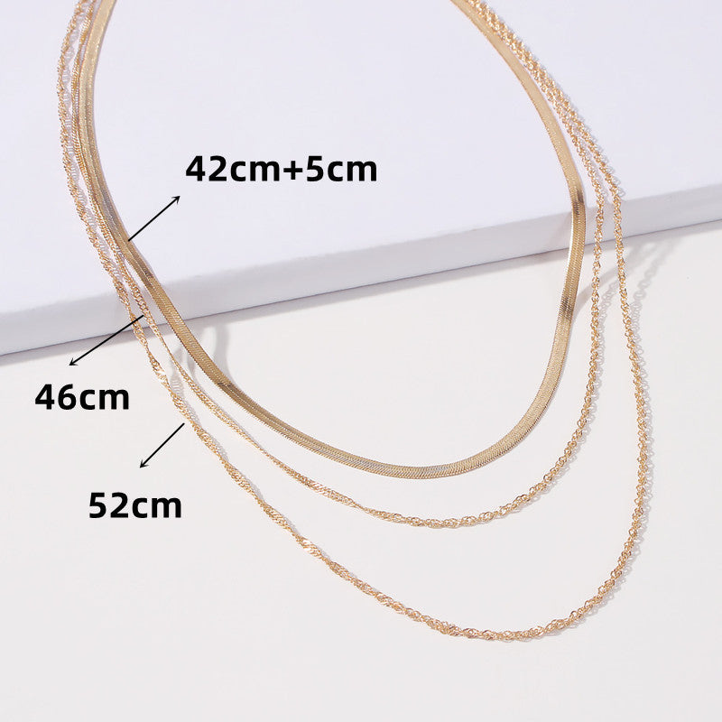 Snake Bone Chain Multi-layer Necklace