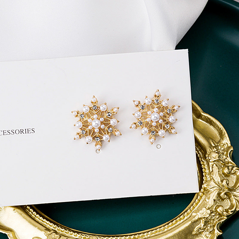 Snowflake Christmas Earrings Women