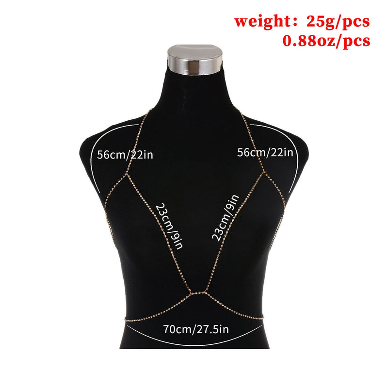 Sexy Chest Bra Chains Women Jewelry Rhinestone Body Chain