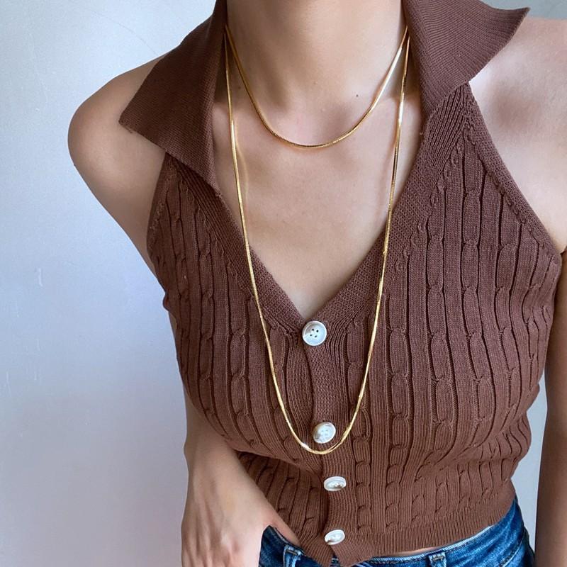 Multi layered Long Chain Sweater Necklace