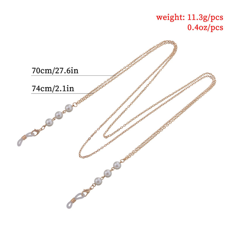 Pearl Glasses Chain Necklace Sunglasses Eyewear