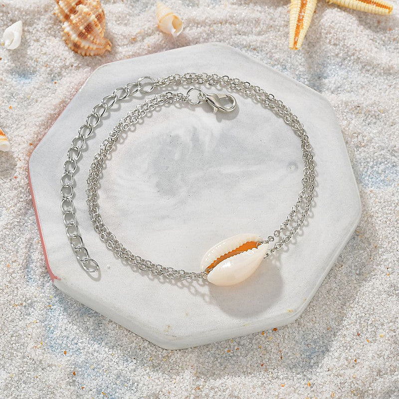 Summer Fashion Beach Shell Pendant Feet Chain