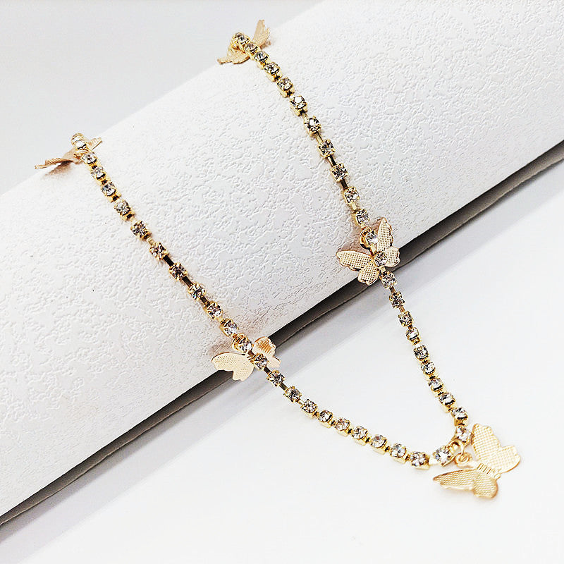 Sexy Bikini Waist Chain Crystals Butterfly Fashion Body Jewelry