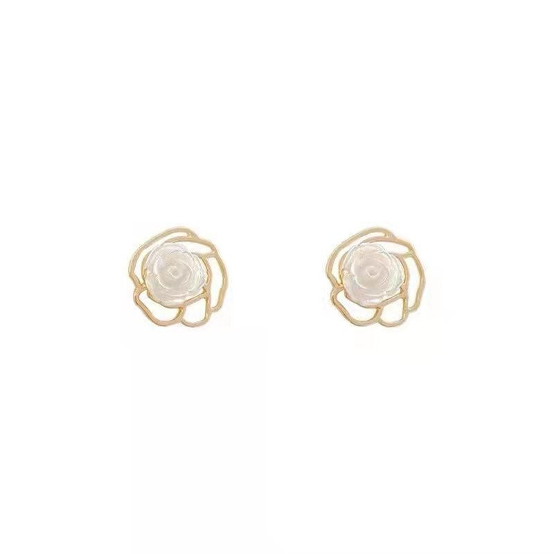 Retro Rose Flower Earrings for Women