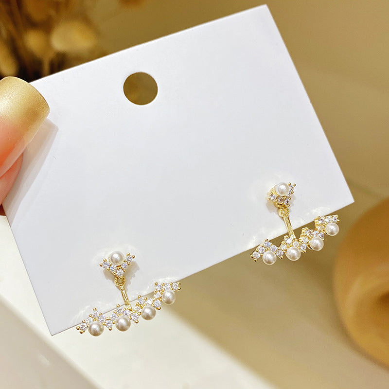 Pearl Lightning Shape Earrings