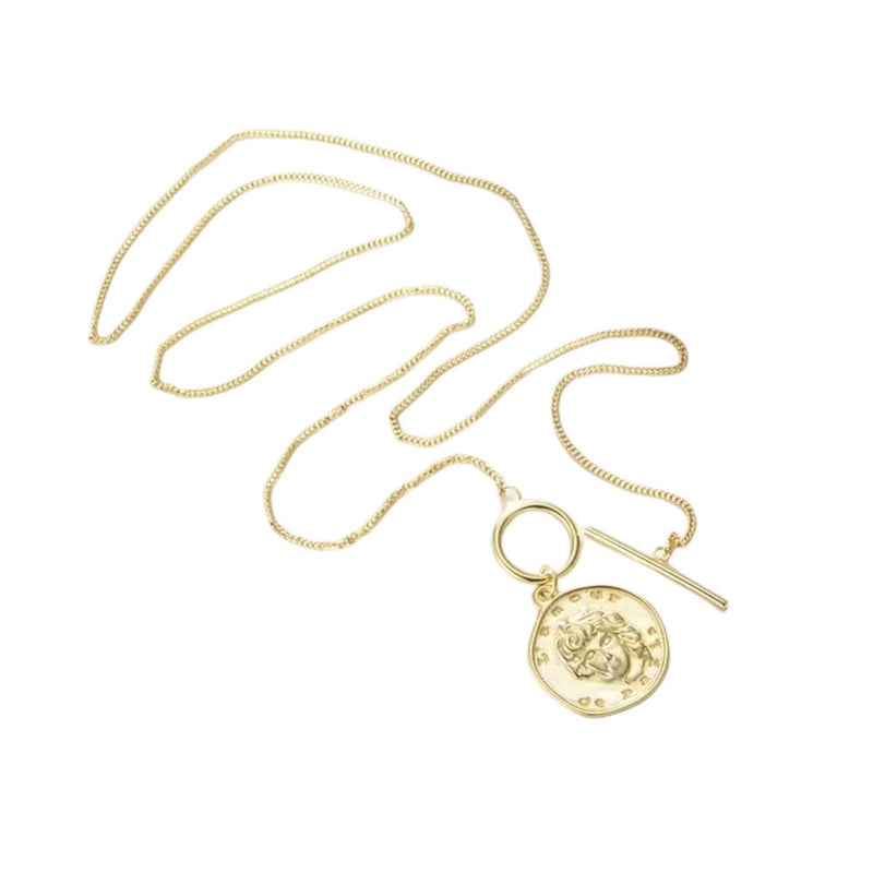 Long Sweater Chain OT Buckle Necklace