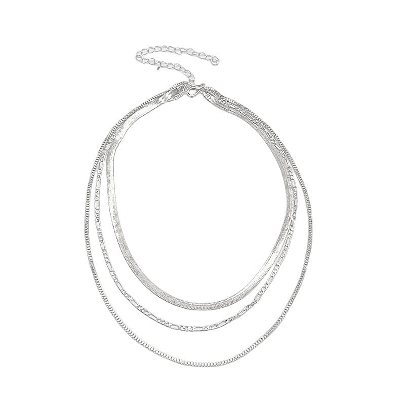 Versatile Cuban Multilayer Figaro Chain Necklace