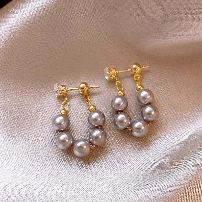 Pearl Beaded Stud Earrings