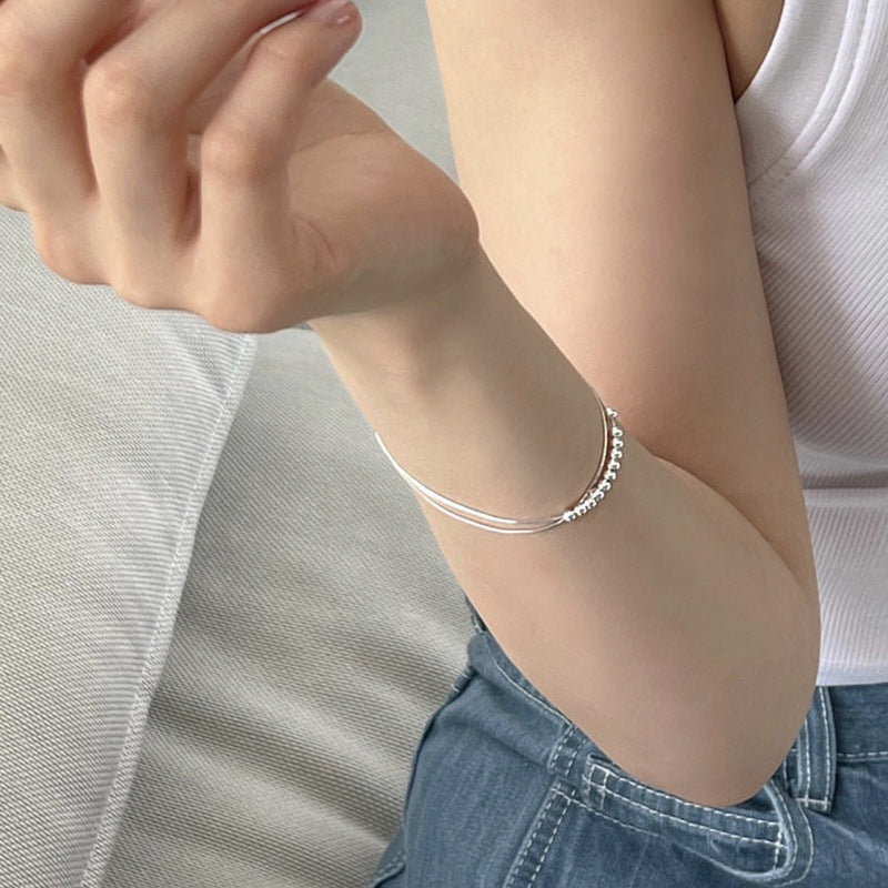 Double layer Snake Bone Chain Bracelet