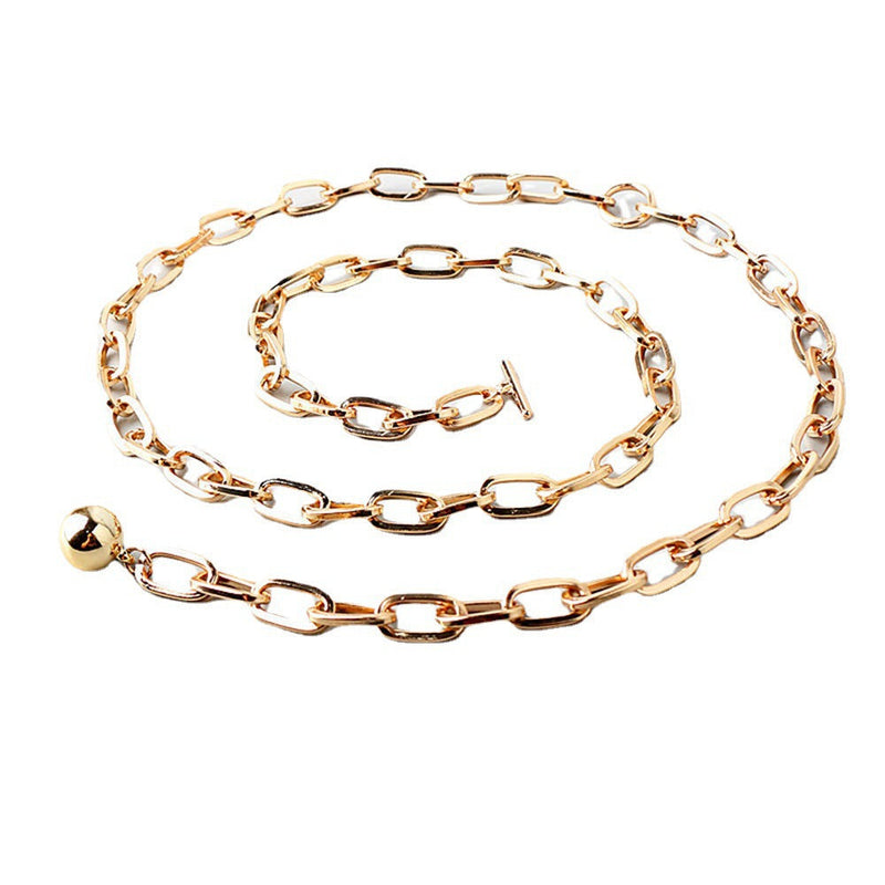 Lady Style Chain Metal Belt Cheap Women Belt Strap